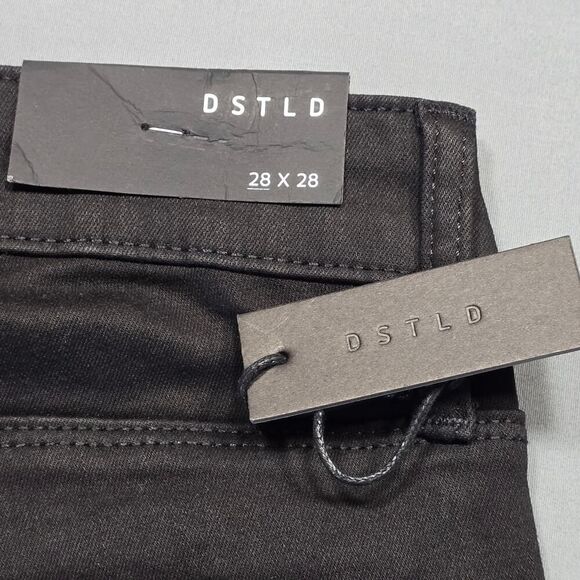 DSTLD Black Skinny Jeans Stretch Grunge Rips Distressed Denim Womens 28 Classic - Picture 3 of 13